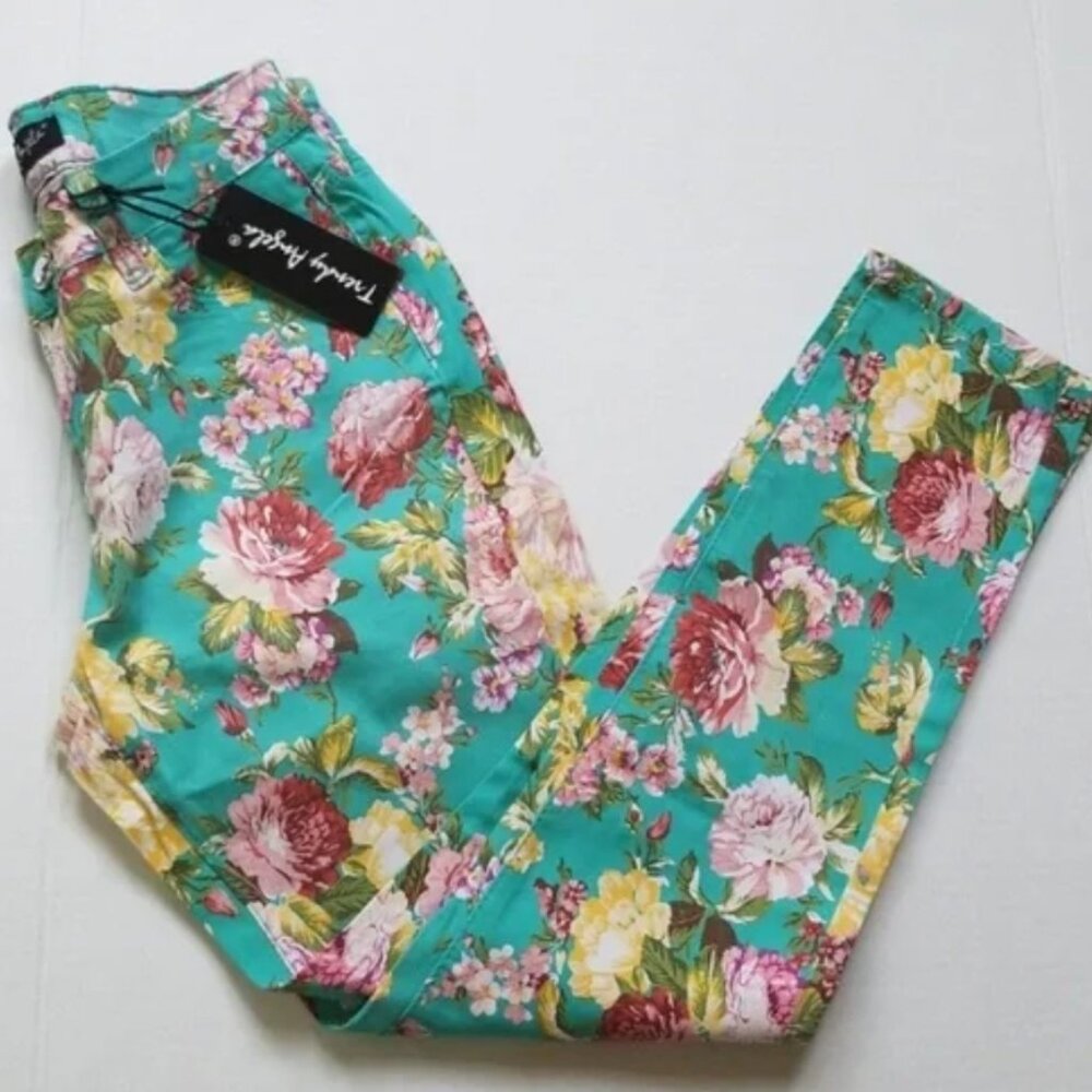 Floral Ankle Jeans Size 3